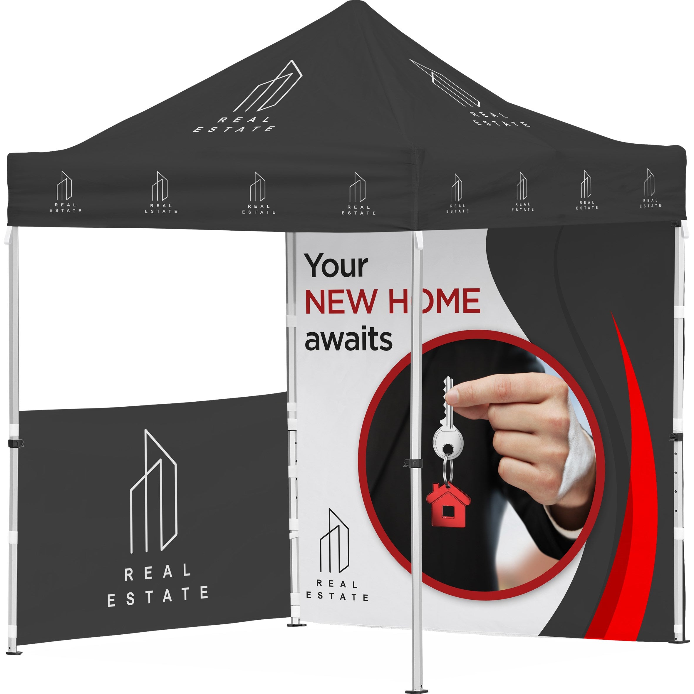 Gazebo - 1 Half-Wall Skin - 1 Full-Wall Skin (Includes Branding)