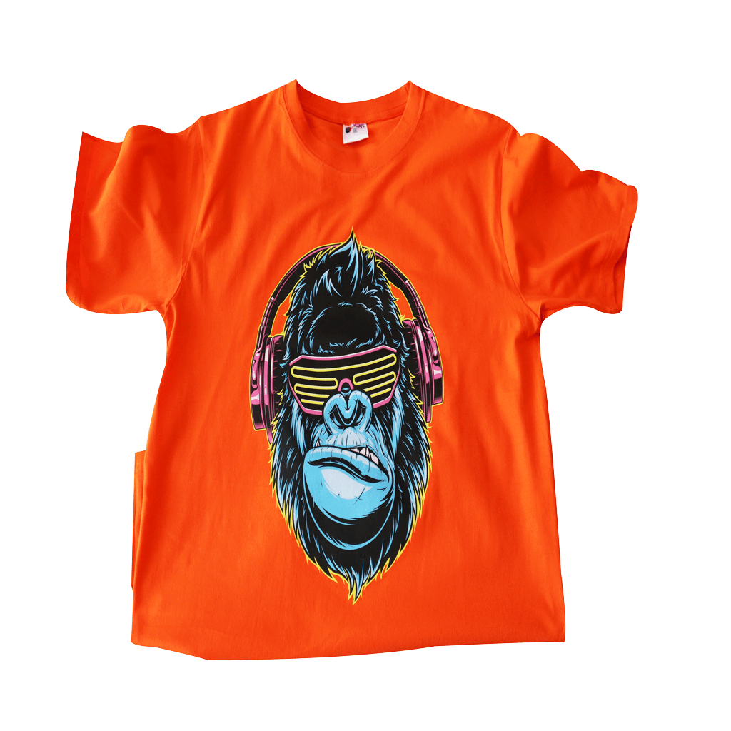 Men's Gorilla With Headphones T-shirt