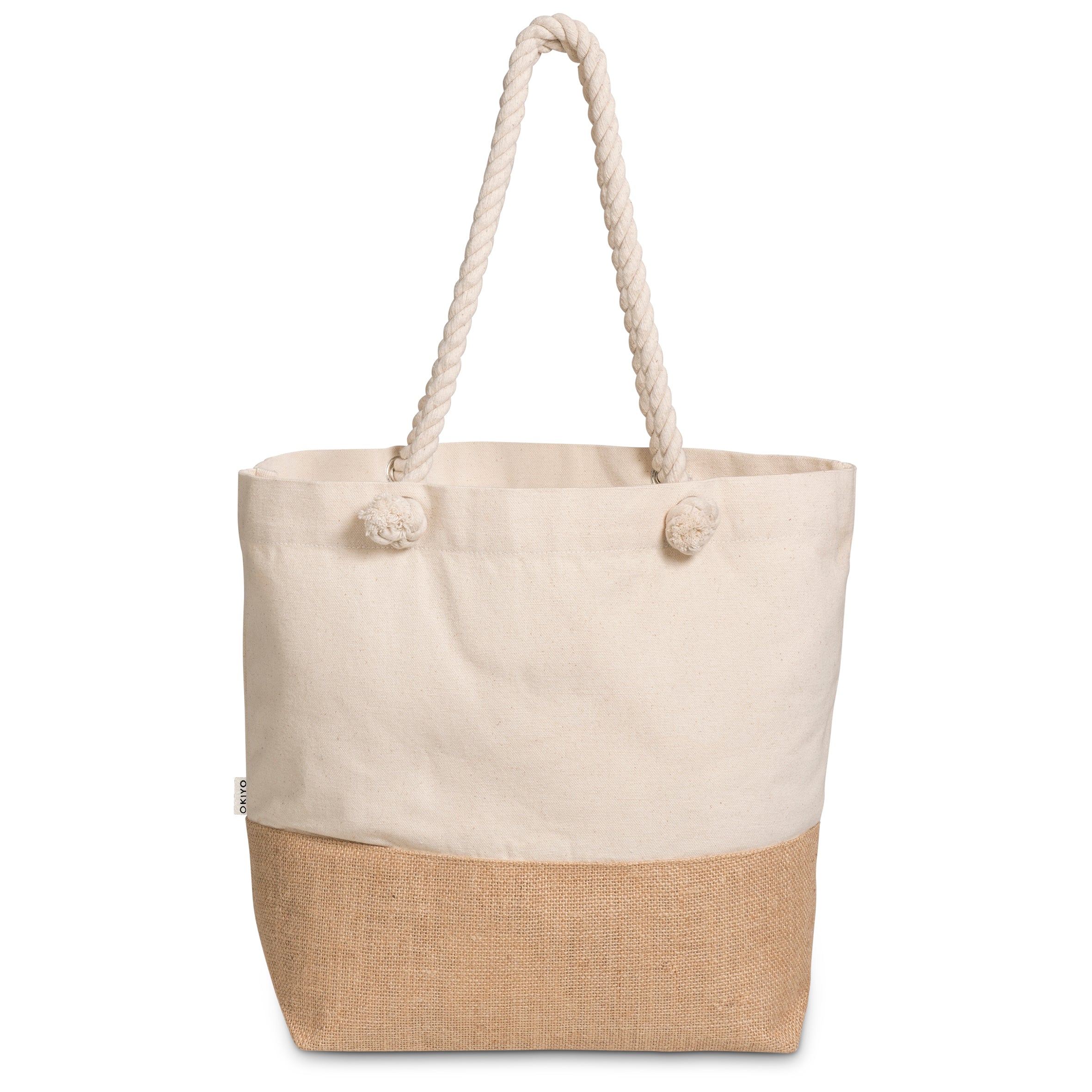 Okiyo Suna Jute & Cotton Beach Bag