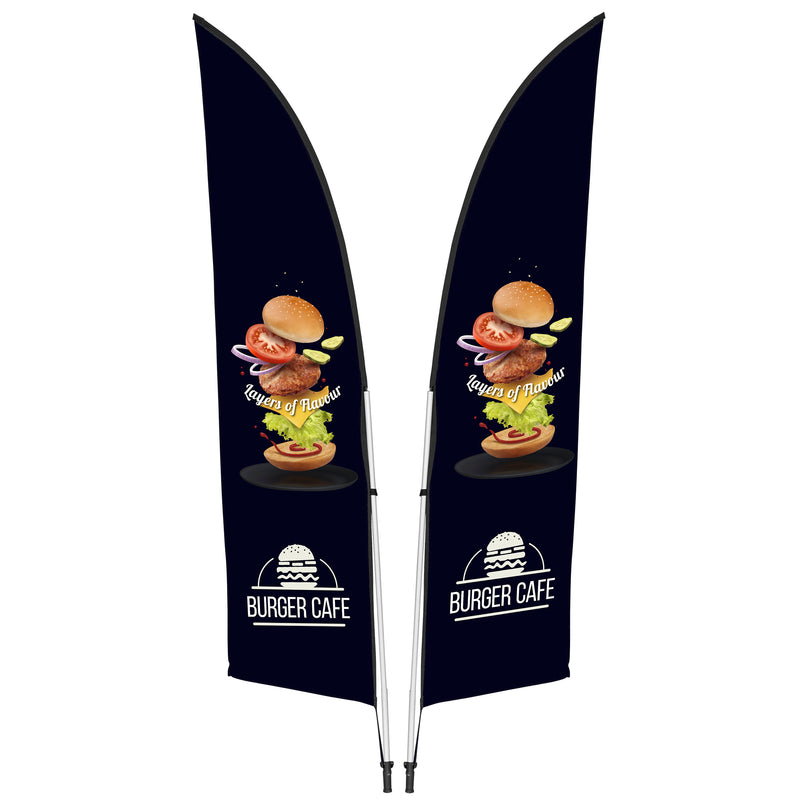 Arcfin Double-Sided Flying Banner - 1 Complete Unit (Includes Branding)