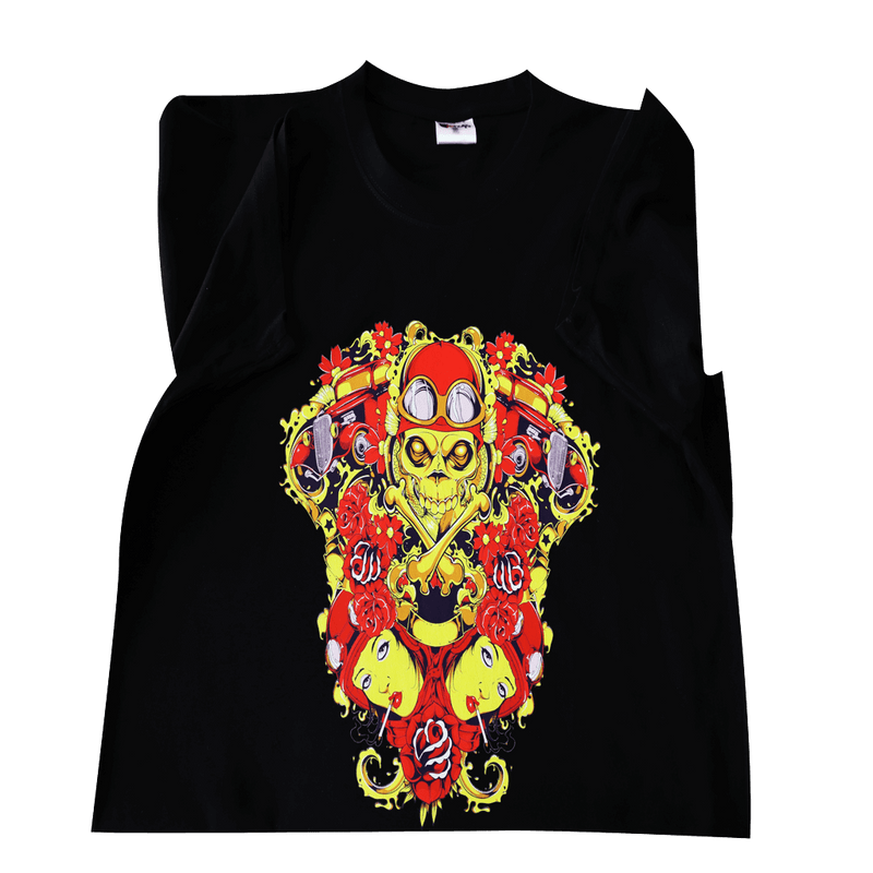 Unisex Skull With Roses T-shirt